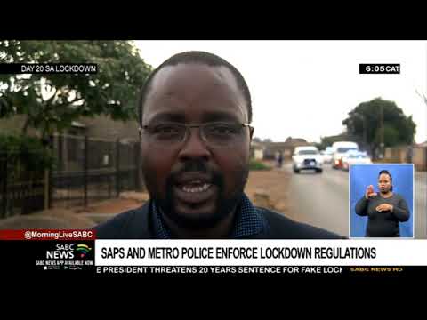 SAPS and metro police enforce lockdown regulations in Soweto