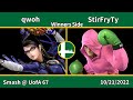 Smash  uofa 67 winners side  stirfryty vs qwoh