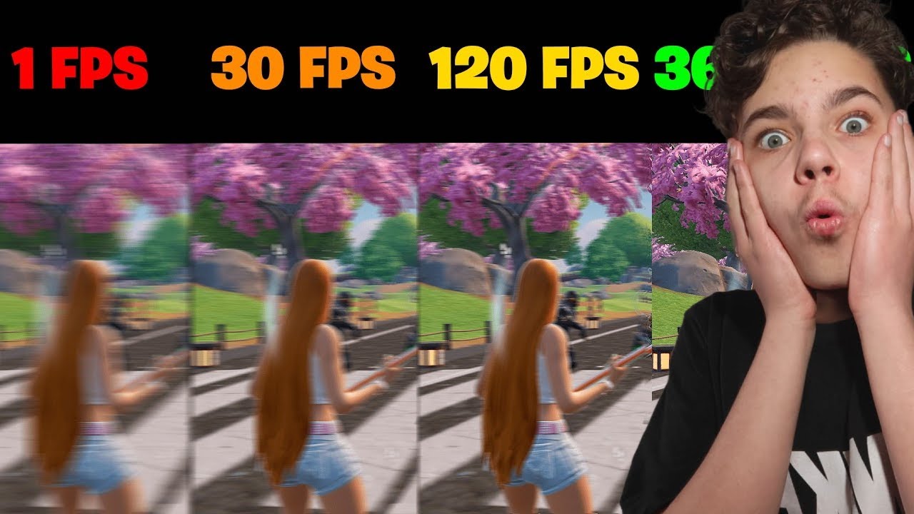 (REACTON) Fortnite 1fps vs 10fps vs 30fps vs 60fps vs 120fps vs 144fps vs 165fps vs 240fps vs 360fps