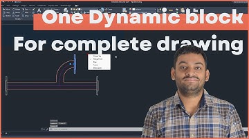Making pipe diagram using single AutoCAD dynamic block