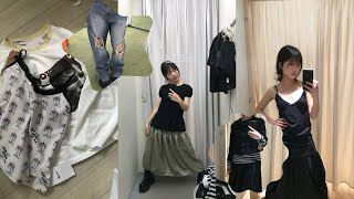 𖡼.ootd vlog 𖡼.방앗간(브랜디멜빌•대림창고) 피팅 𖡼.여름 옷 언박싱(카시코•잭리퍼블릭•지그재그)