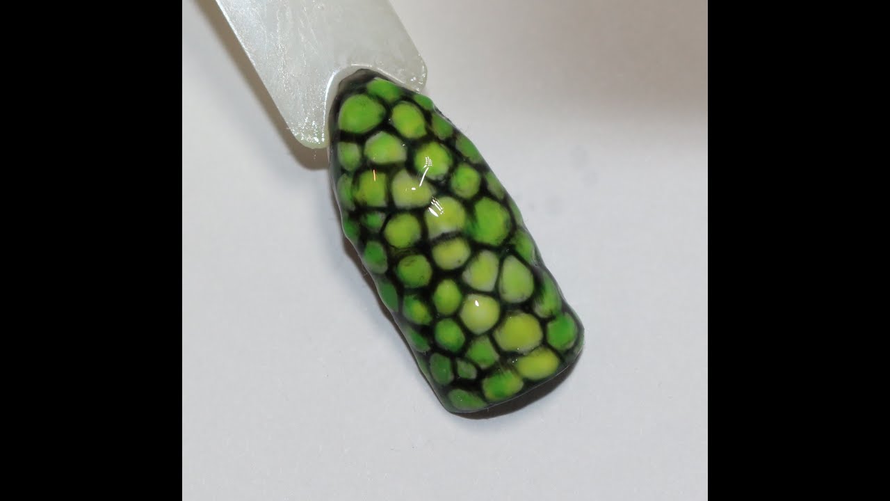 Nail Art Snakeskin Effect Model Unghii Efect Piele De Sarpe
