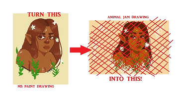 Turning a MS paint drawing into an Animal Jam masterpiece (Part 1)  l M30rorAJ