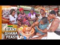 GHANAIAN WOMEN COOK AND EAT GHANA FOOD IN A SMALL VILLAGE  | LIVING IN  GHANA AFRICA