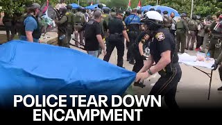 UT Dallas protest: Officers tear down proPalestinian protesters' encampment