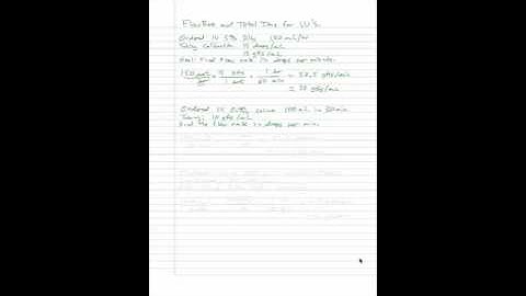 Math-1102, Betsy Kiedaisch, Flow Rate and Total Time for IVs