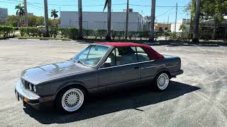 1987 BMW e30 325iC Vert 22k Delphin Grey Metallic Sport Tan Interior AUTO - Delivery Available