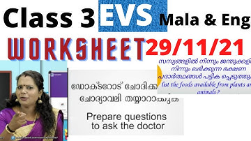 class 3 EVS worksheet 29/11/21