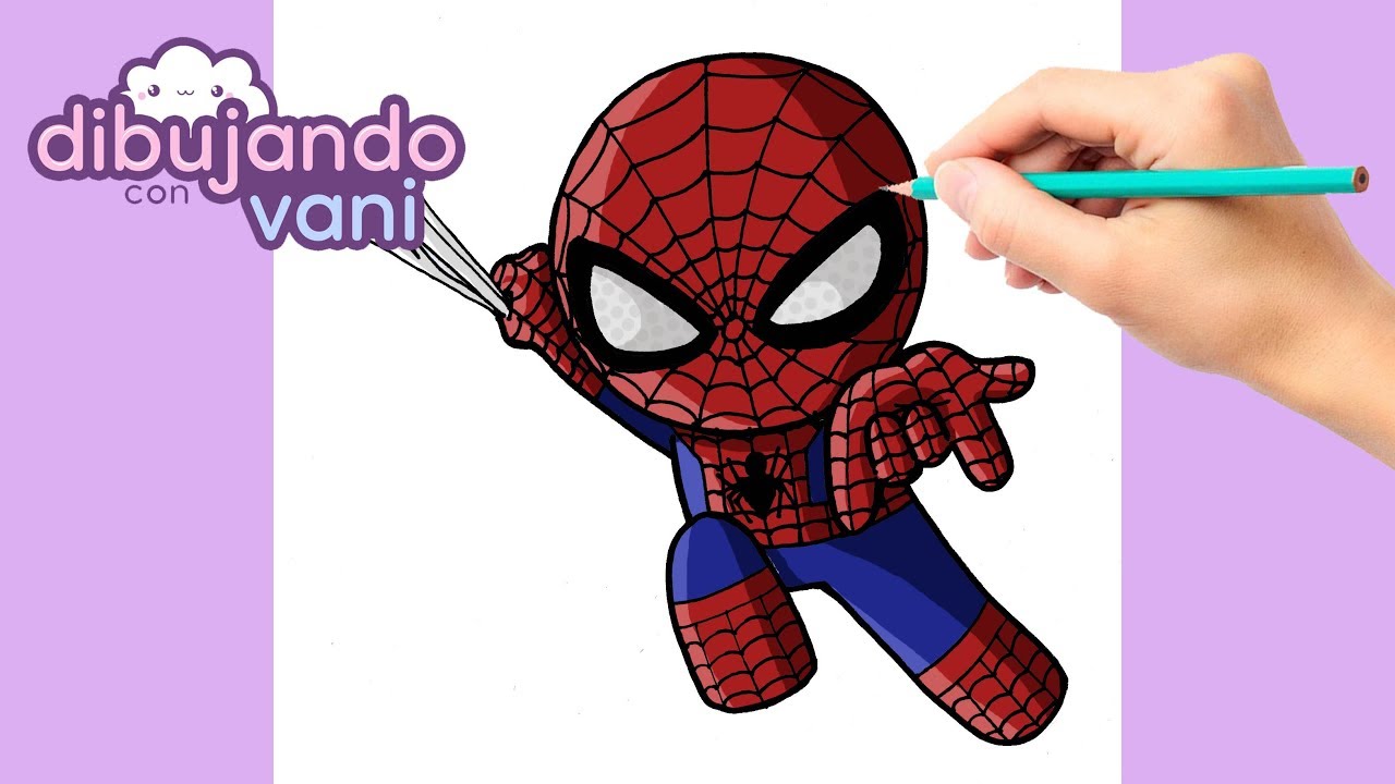How to draw spiderman kawaii - YouTube