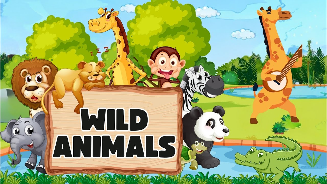 Wild Animals| Learn wild animal names in English | Kids vocabulary ...