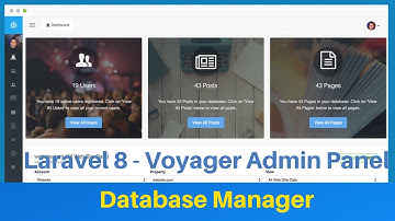 Laravel  Admin Panel #6 Database Manager | Voyager Admin Panel | Laravel Tutorial