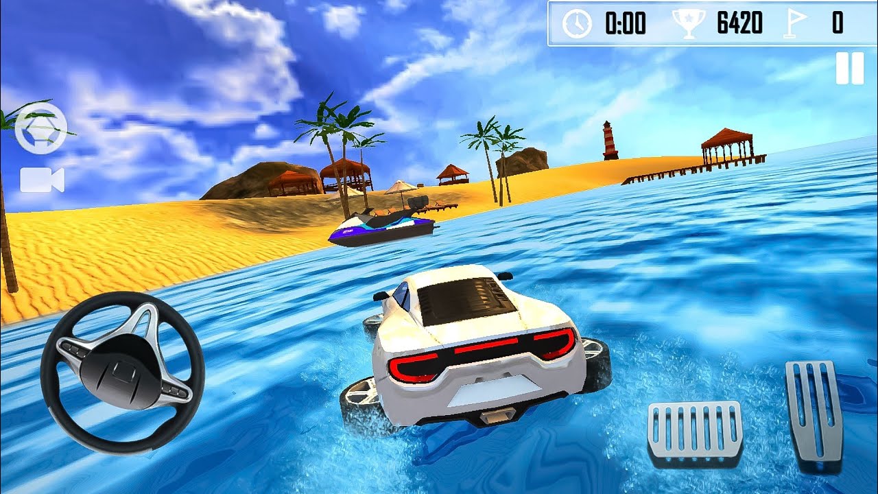 Water Surfer Car Race - Floating Beach Drive Simulator - Car Games ...