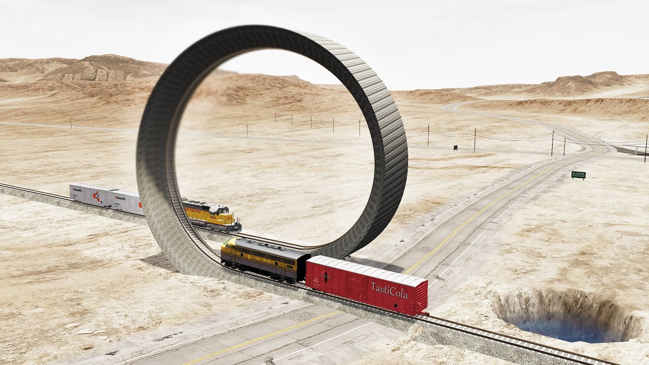 Trains vs Vertical Loop 😱 BeamNG.Drive