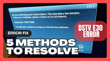 How to fix Dstv e30 error code | Clear Dstv Gotv errors