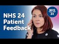What happens with patient feedback at nhs 24