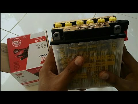 TUTORIAL Pasang Aki Basah Baru (Aki Motor)
