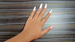: how to make fake nails  with paper  must watch/art ideas/nail art#art