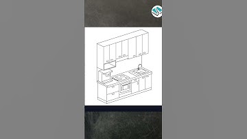 2d kitchen isometric design for working