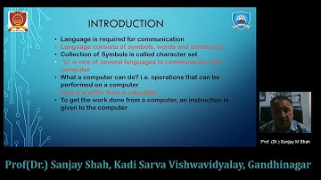 BCA-103 : Introduction :Kadi Sarva Vishwavidyalaya