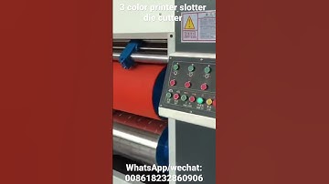 3 color printer slotter rotary die cutter machine with high definition printing