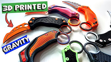 Gravity X Karambit Fidget Toy Knife Fully 3D Printed