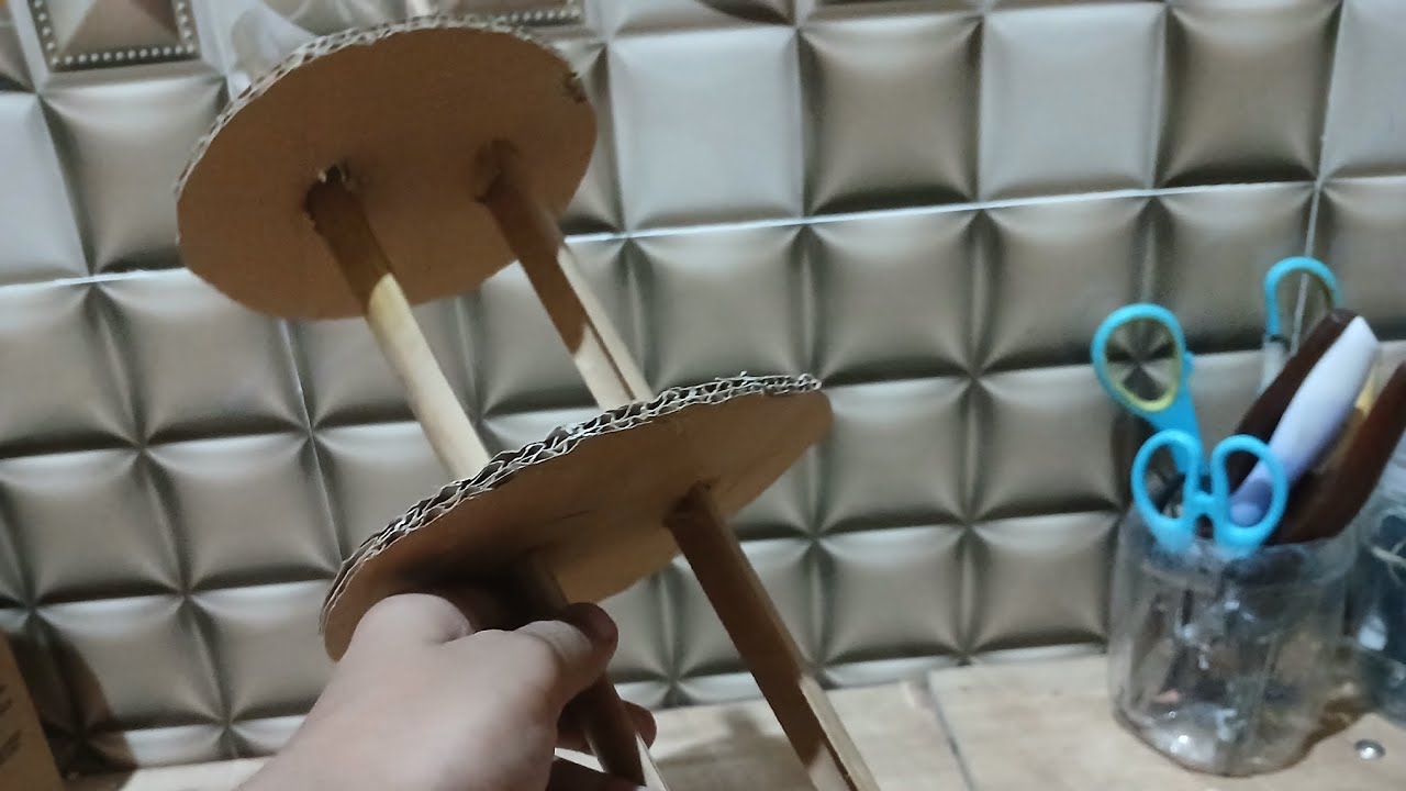 How to make a small ravan at home with cardboard part 1 - YouTube