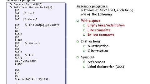 Introduction to Computers, lecture 10 Hack assembler (1/1, 2020/11/24)