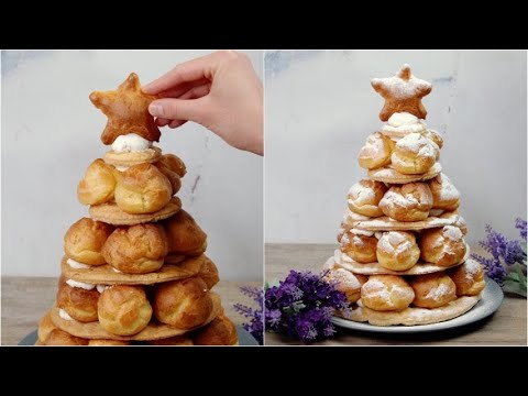 video Cream puffs tree the perfect dessert for Christmas , Worldwide Recipes Cream puffs tree the perfect dessert for Christmas
