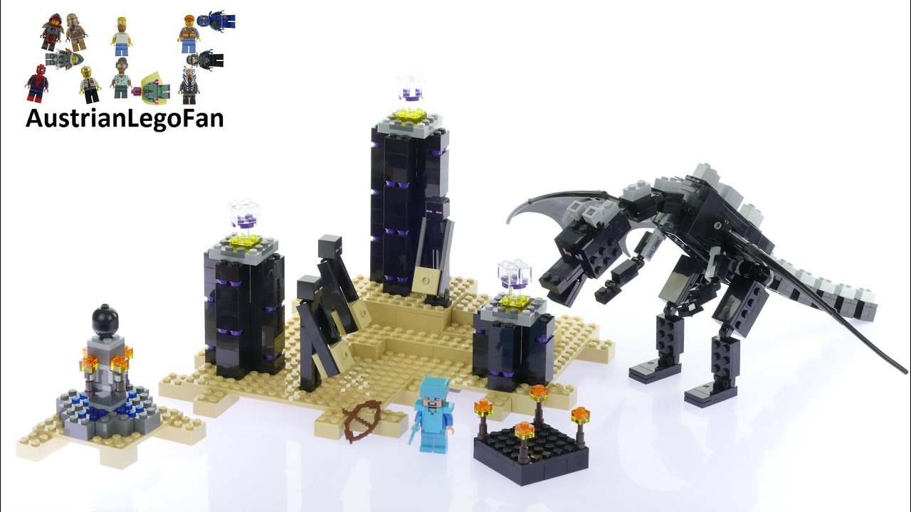 Lego Minecraft The Ender Dragon Lego Speed Build Review Youtube