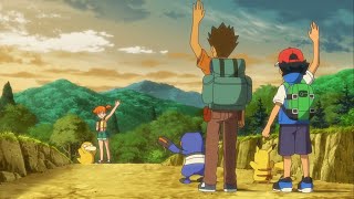 Ash Misty and Brock say goodbye || Pokémon aim to be a Master