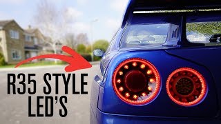 Nissan R35 Style LED Lights for My Skyline R34 GTR!