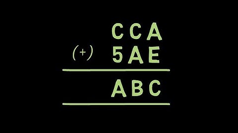 [Hindi] CCA + 5AE = ABC, find A,B,C and E - RMO Cryptarithms