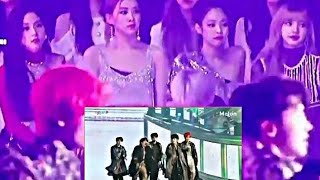 BLACKPINK REACTION TO BTS IDOL\/MMA 2018