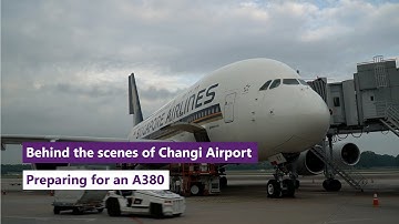 Turning Around Airbus A380 For Departure In Changi Airport