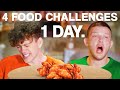 Attempting the 4 HARDEST EATING CHALLENGES in a row