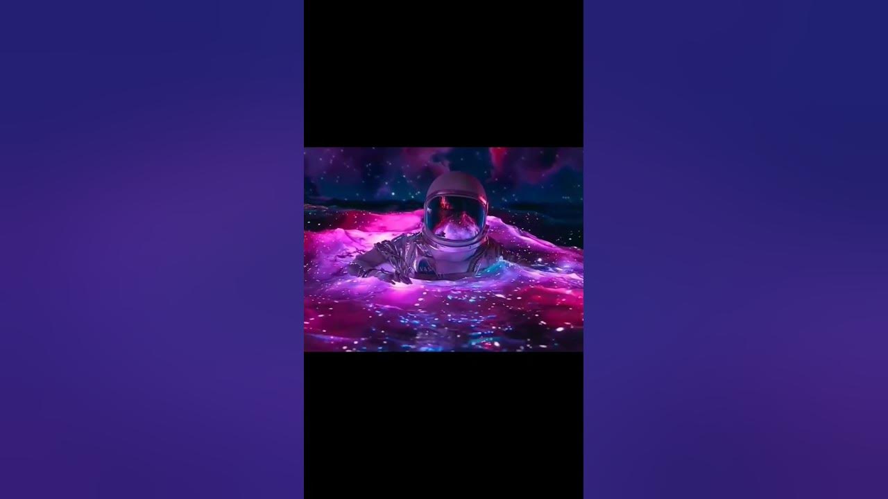 Astronaut in the galaxy ocean on rockstar song.