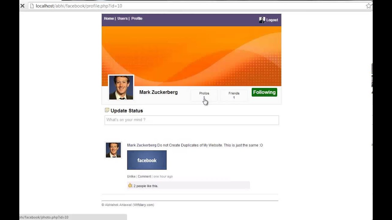 The New Facebook Wall Script by tuts.WTFdiary.com - YouTube