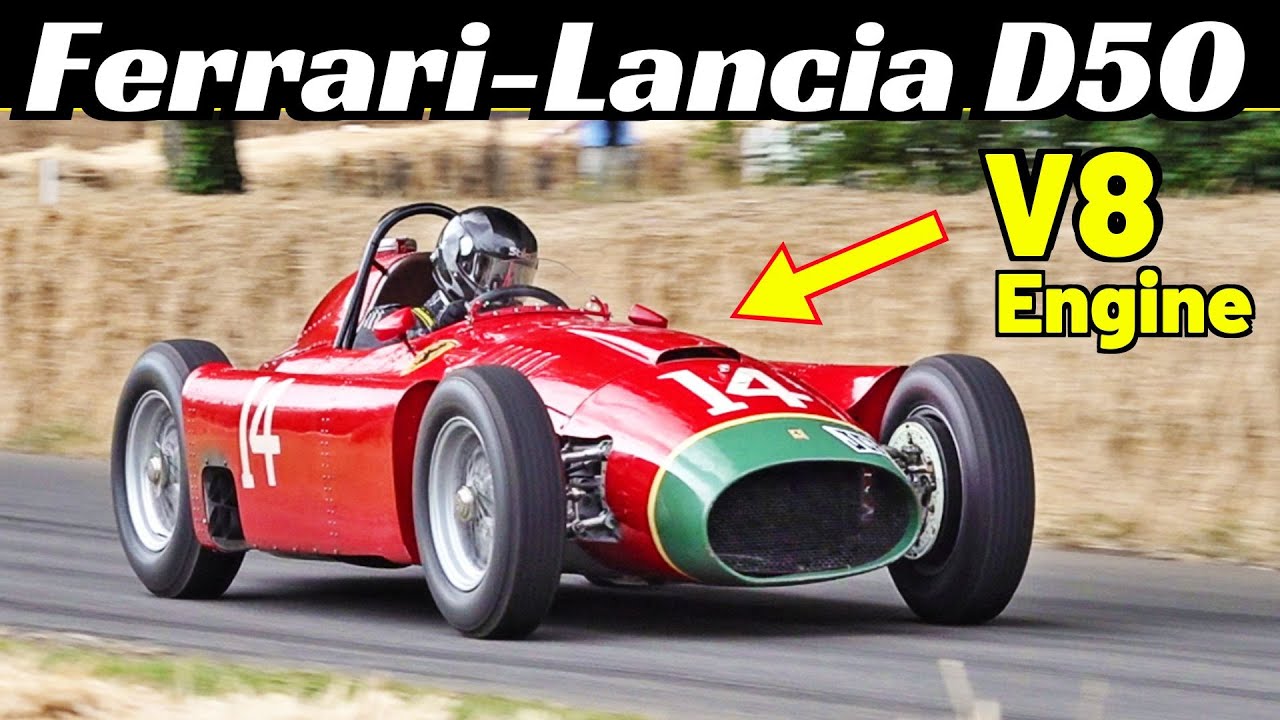 Ferrari-Lancia D50A (1956) Grand Prix Car - 265Hp 2.5-Litre V8 Engine - Lovely RAW sound at FOS 2022