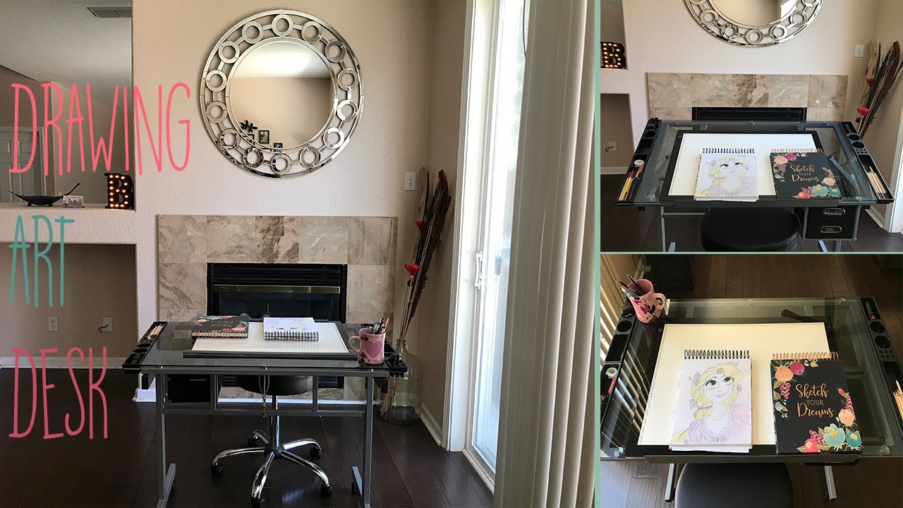 Unboxing My Adjule Drafting Drawing Craft Table Art Glass Desk W Unboxing My Adjule Drafting Drawing Craft Table Art Glass Desk W Storage Drawers
