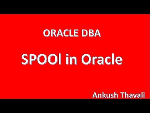 SPOOL in oracle