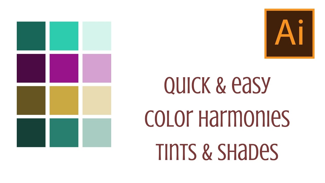 Illustrator - Tints Shades and Color Harmonies in seconds 