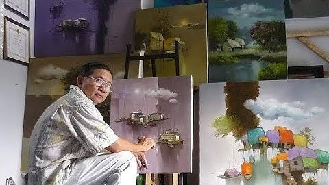 Tranh phong cảnh đồng quê ,sông nước Miền Tây Nam Bộ đầy chất thơ ,Lãng mạn của họa sĩ Đặng Can