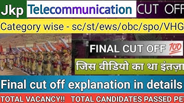 jkp telecommunication final cut off | jkp constable final cut off 2025 | jkp constable update