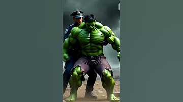 Hulk 🔥 when the AI cop 👮‍♂️shows up, someone’s in trouble🚨! #viralvideo #marvel #ai #hulk.