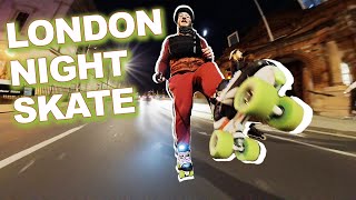 Rollerskating London at Night - Quad Freeskate