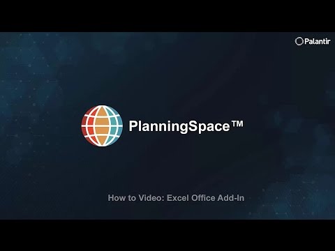 How To Video  - PlanningSpace™ Excel Office Add In