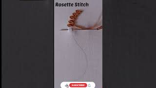 # Rosette Stitch ( embroidery stitch)         # shorts # YouTube short #shorts