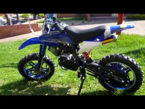 Cuatro Escarpado llenar Descripción Mini Moto Cross Gasolina 49 cc 2T Encendido Electrónico Bogota  Colombia MyTiendaOnline - YouTube