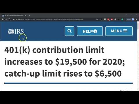 Irs News 401 K Contribution Limit Increases To 19 500 For 2020