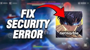 How To Fix Solo Leveling Arise Security Error | Final Solution